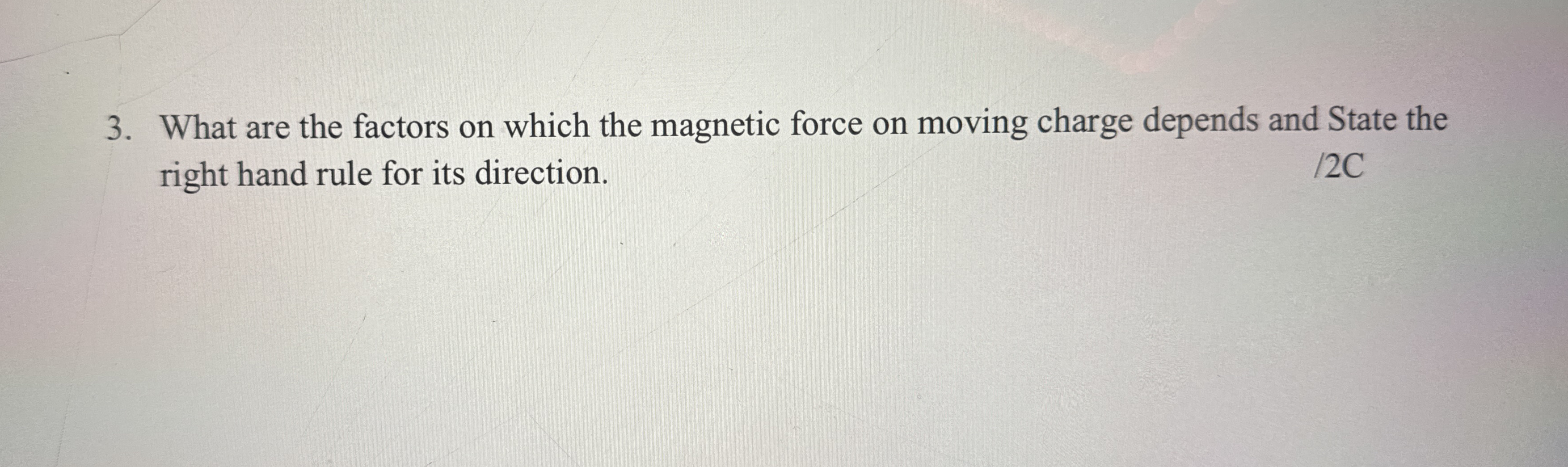 What are the factors on which the magnetic force