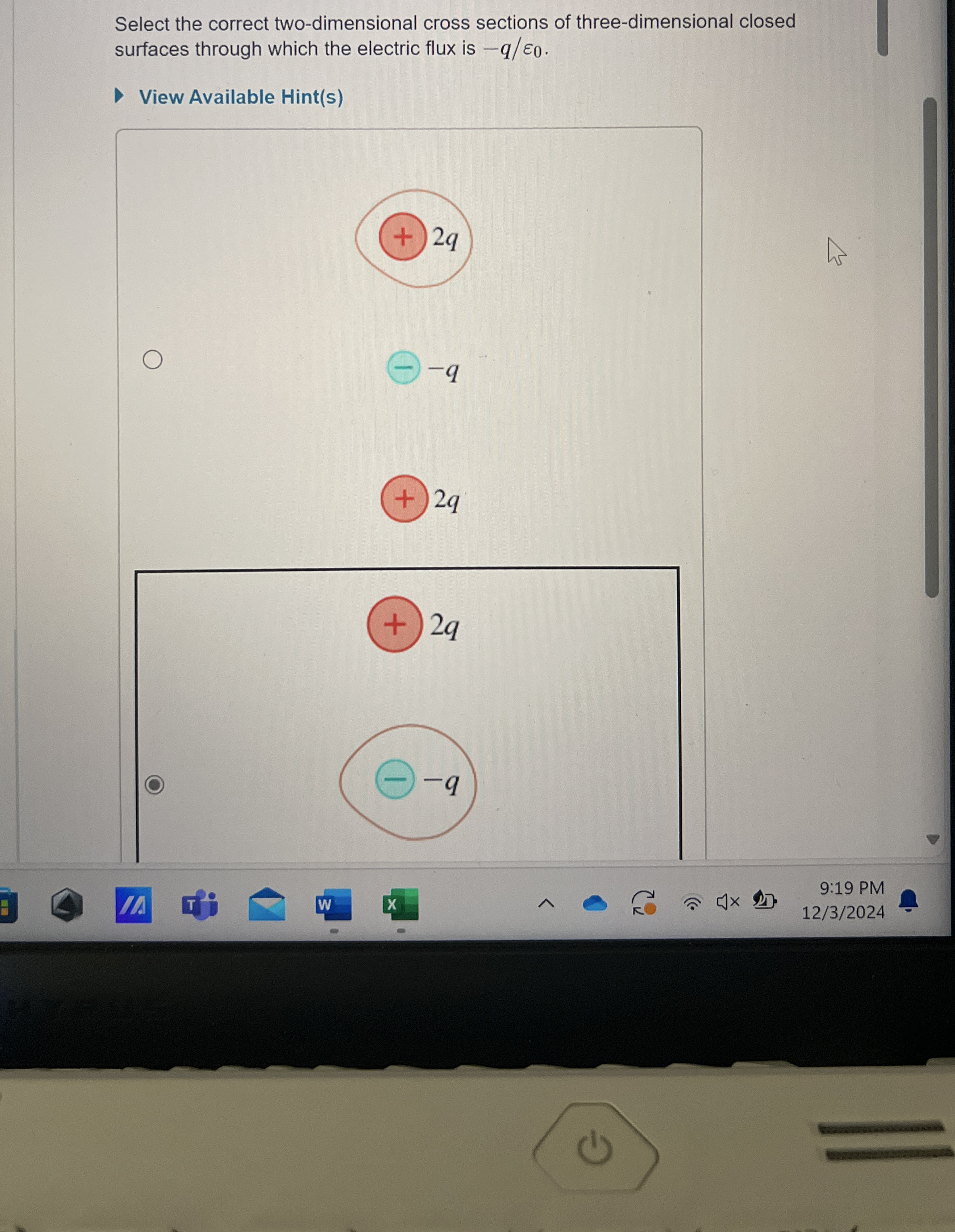 Select the correct two - dimensional cross