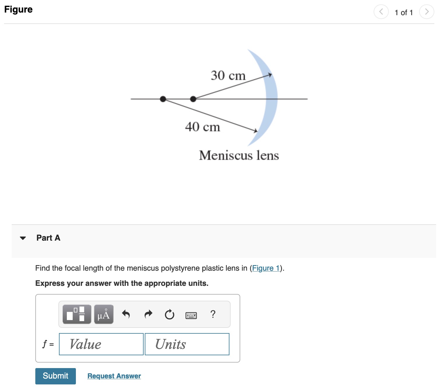 ask expert Part A Find the focal length of the