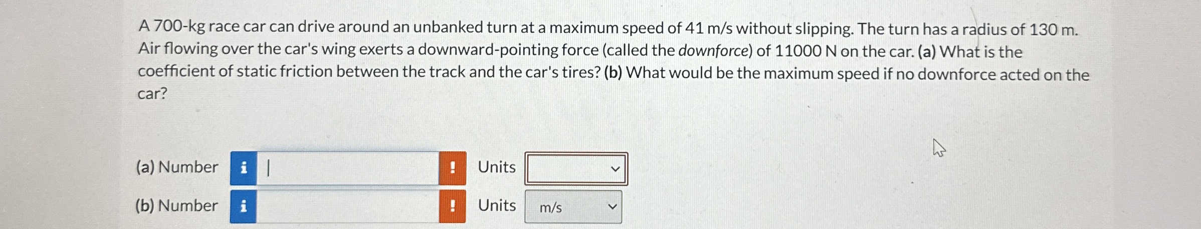 A 7 0 0 - k g race car can drive around an