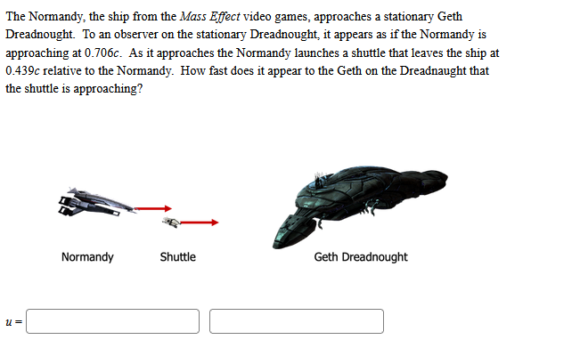 The Normandy, the ship from the Mass Effect video