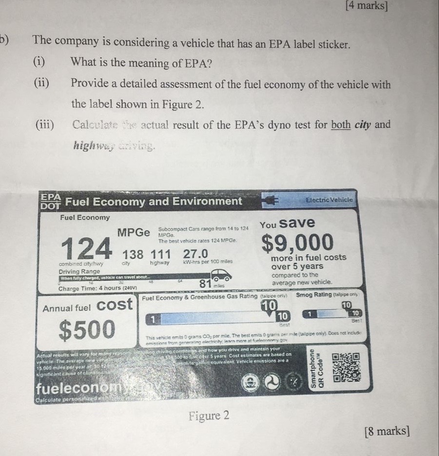 The company is considering a vehicle that has an