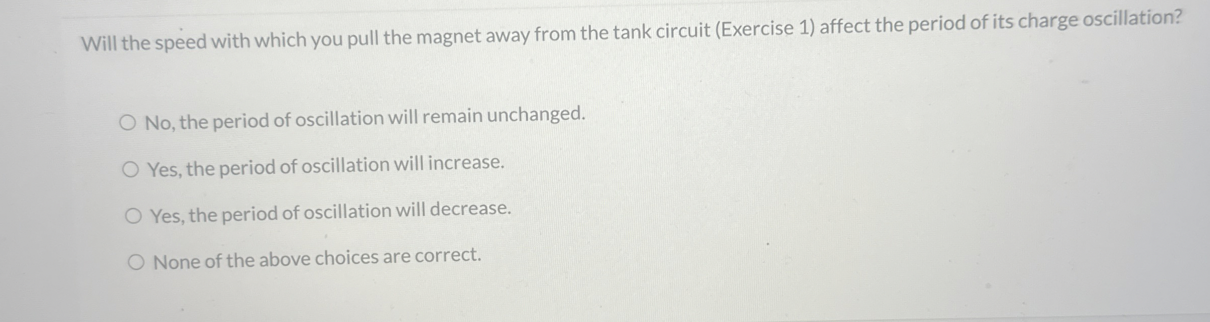 Will the speed with which you pull the magnet