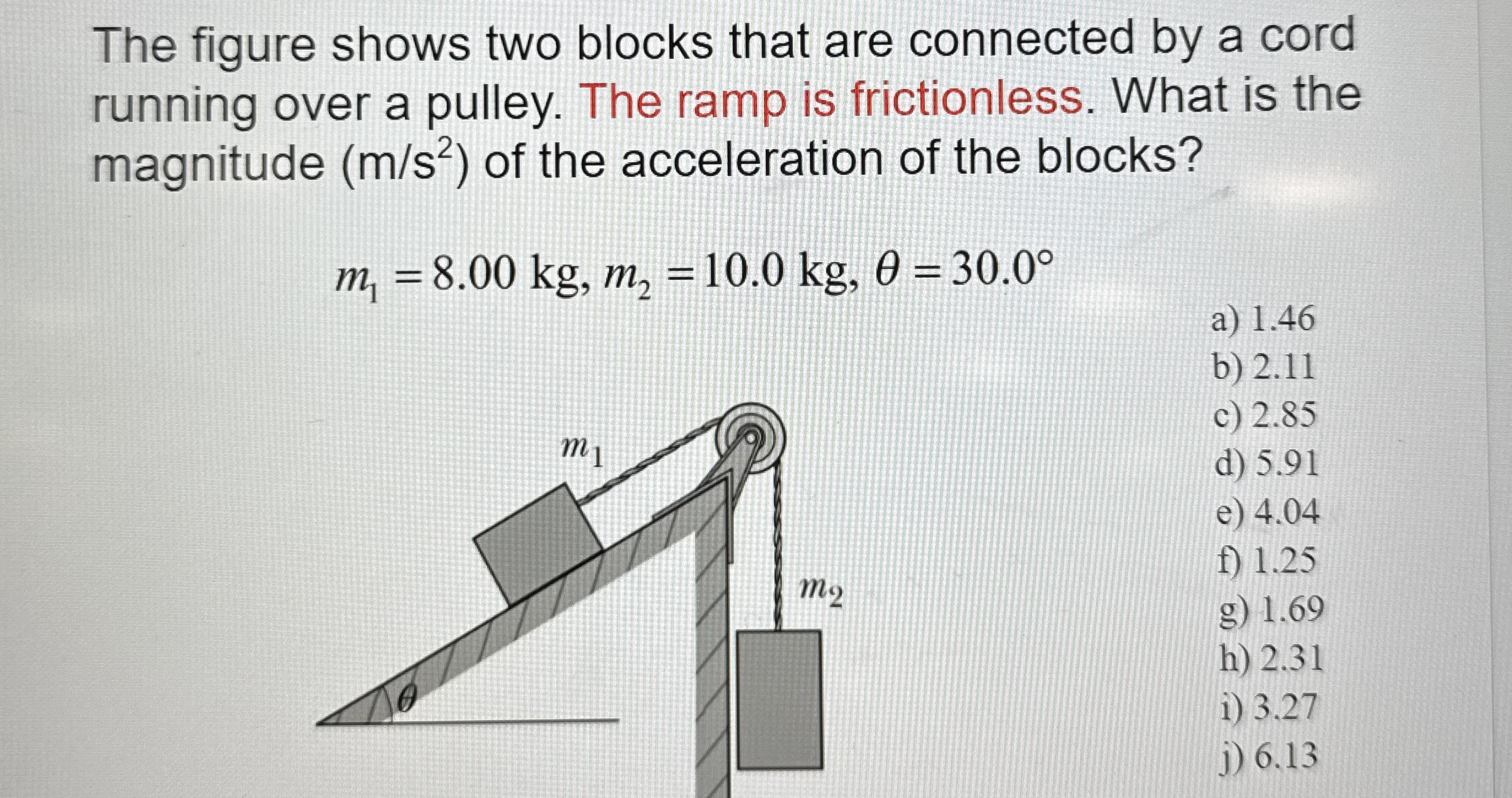 The figure shows two blocks that are connected by