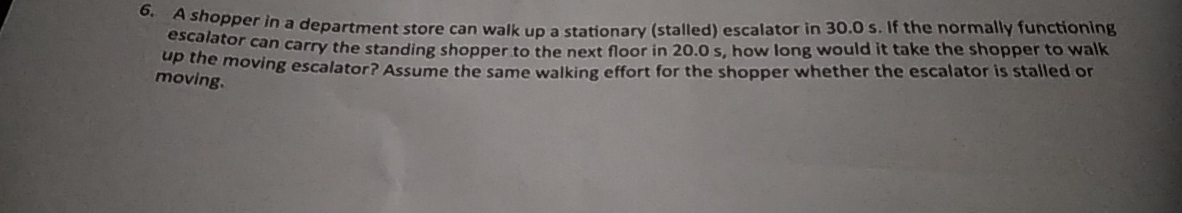 A shopper in a department store can walk up a
