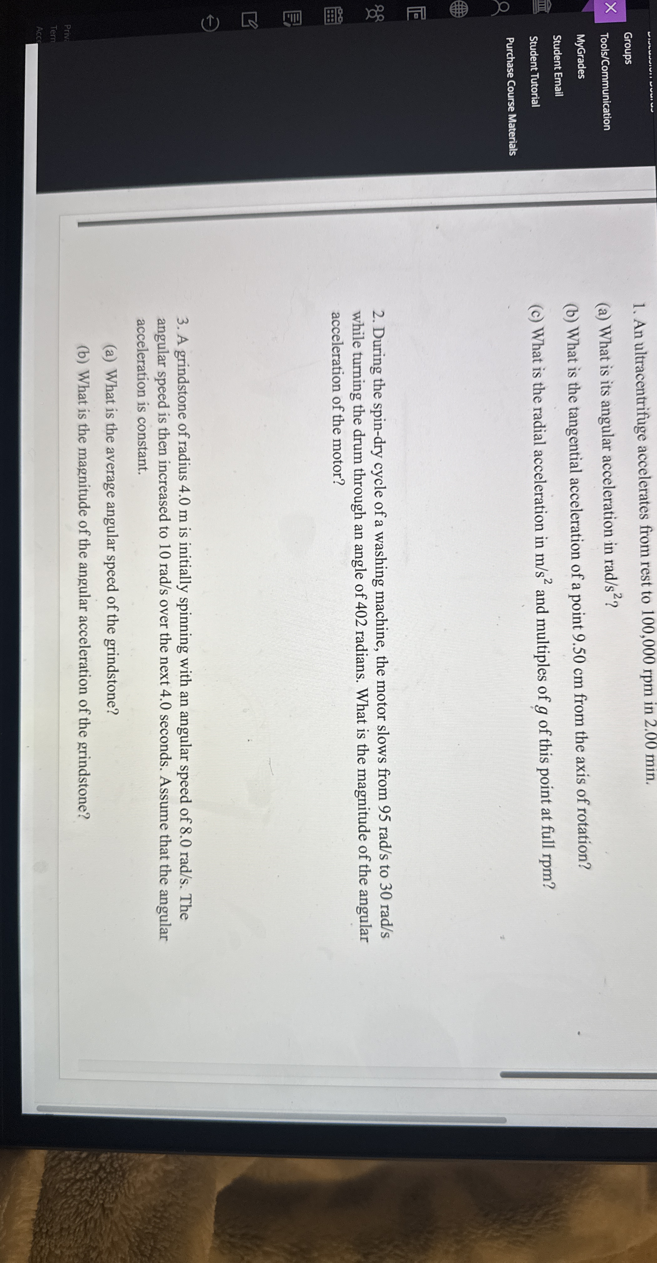 Groups Tools / Communication MyGrades Student