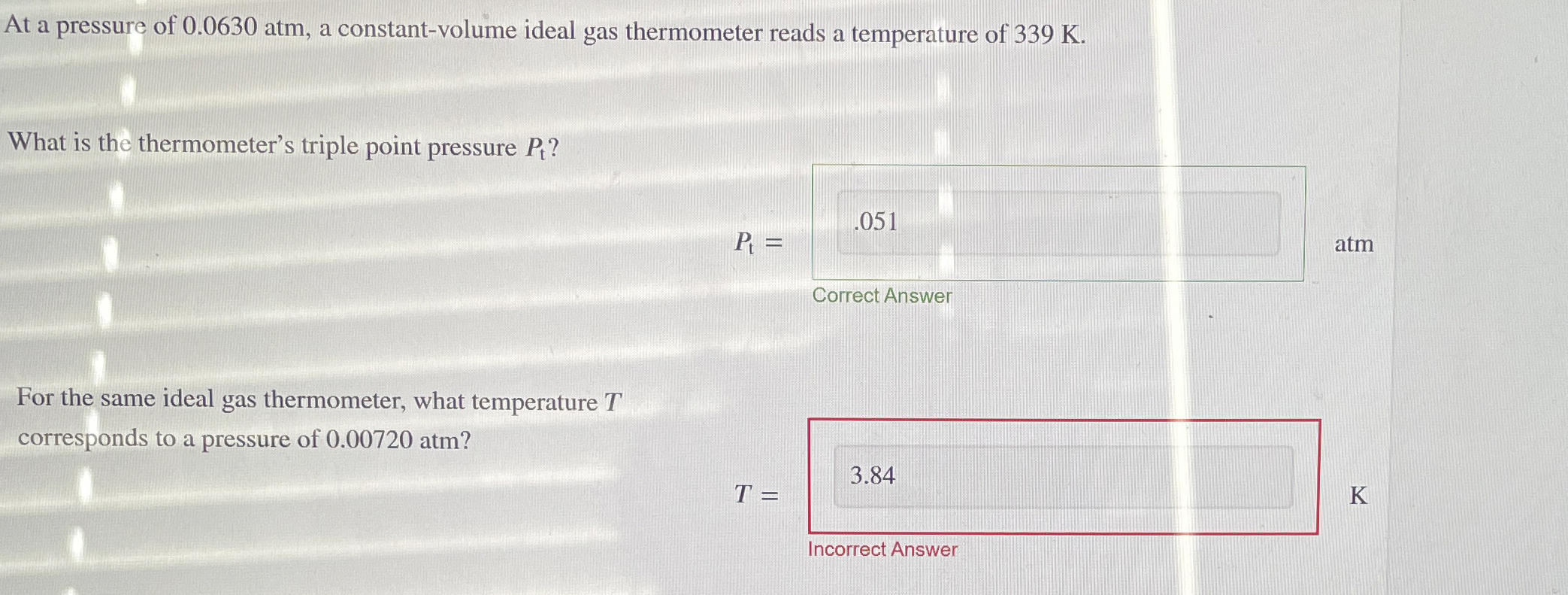 At a pressure of 0 . 0 6 3 0 atm , a constant -