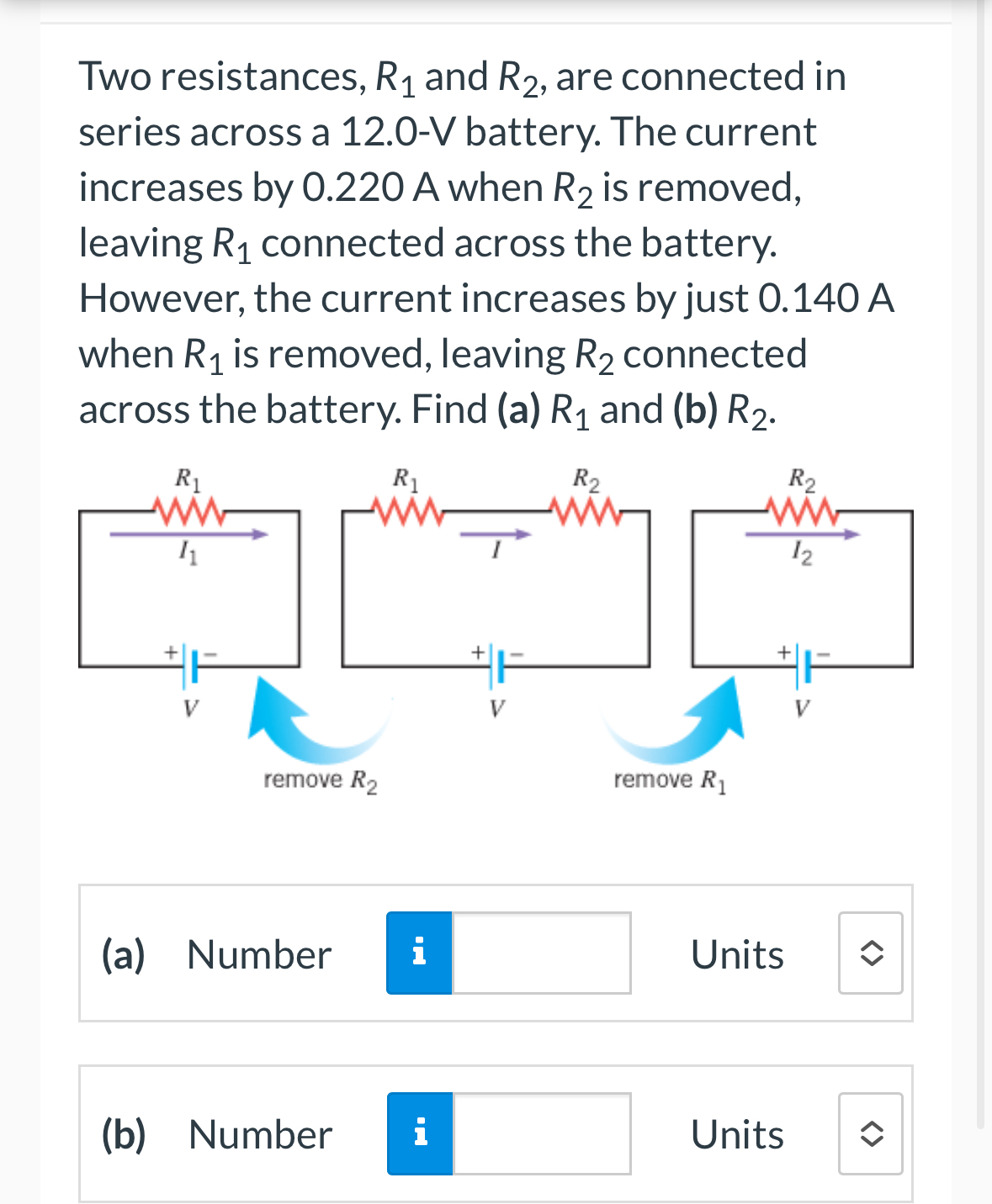 Two resistances, R 1 and R 2 , are connected in