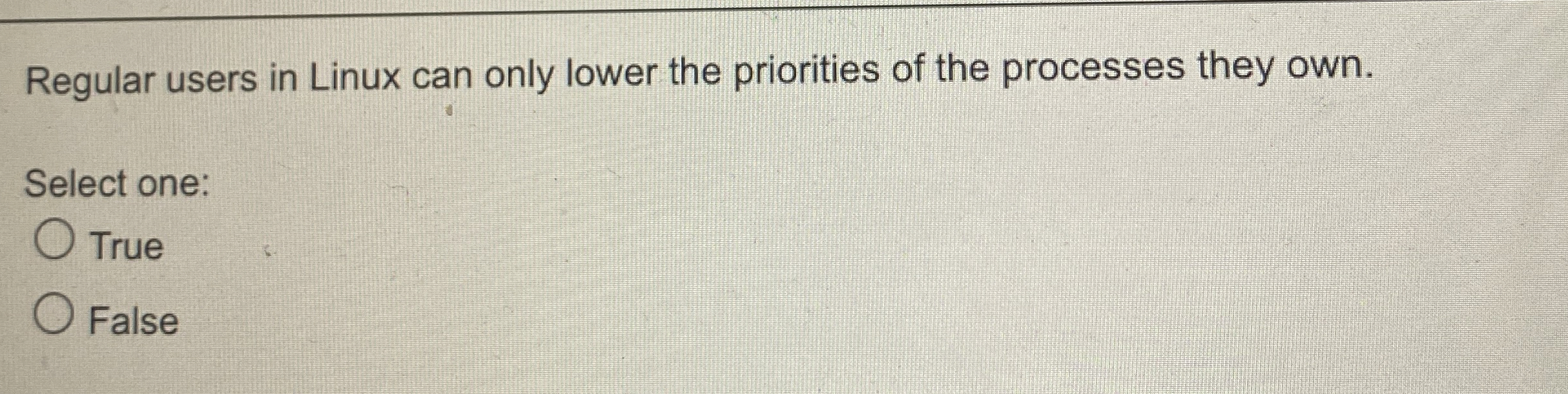 Regular users in Linux can only lower the