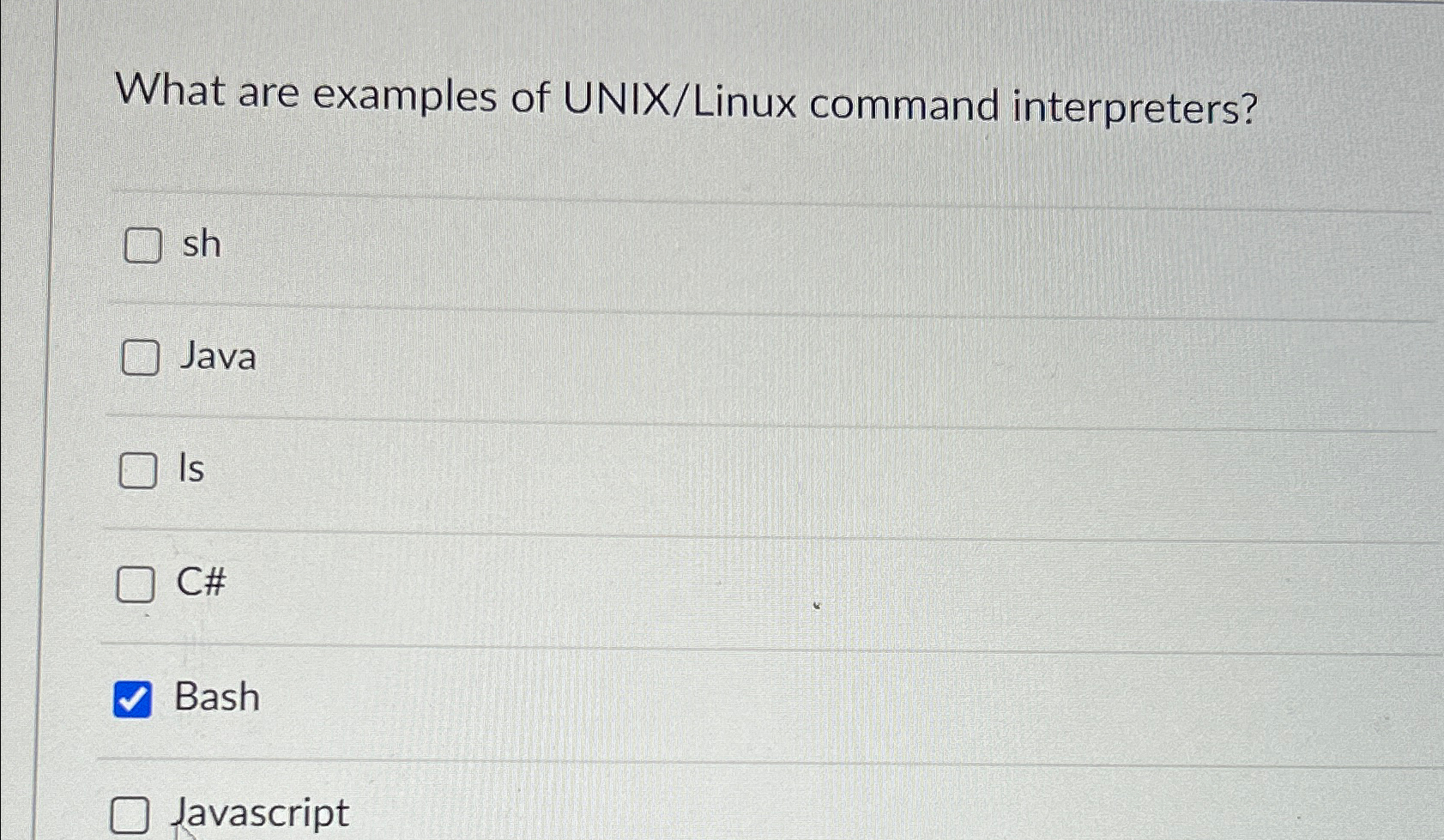 What are examples of UNIX / Linux command