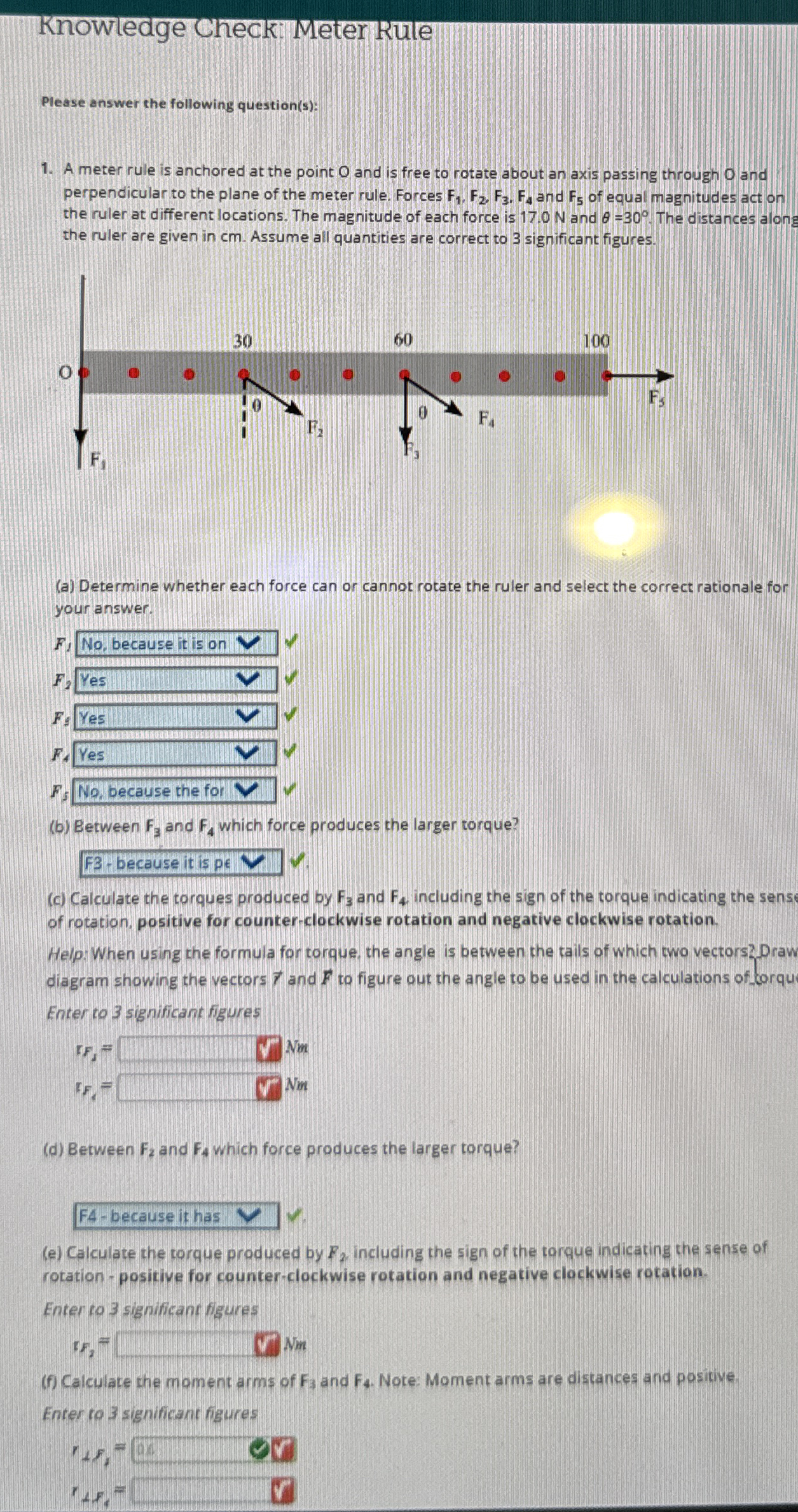 Knowledge Check:Meter Rule Please answer the