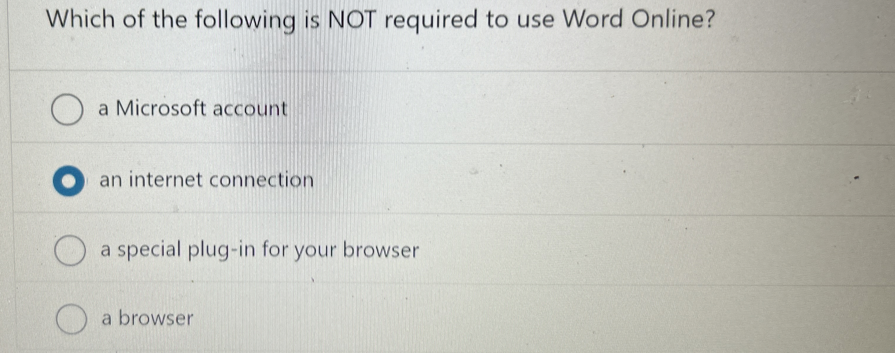 Which of the following is NOT required to use