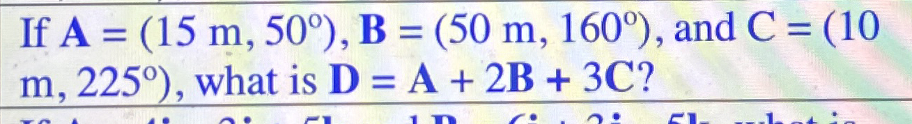 If A = ( 1 5 ( m ) , 5 0 ) , B = ( 5 0 ( m ) , 1