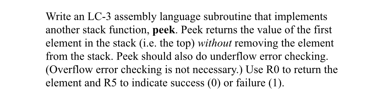 Write an LC - 3 assembly language subroutine that