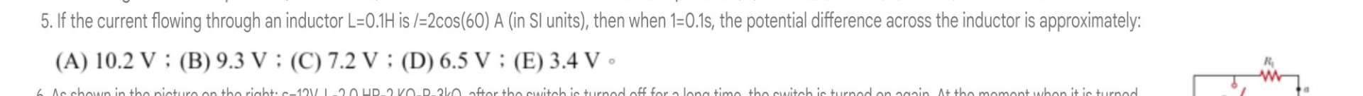If the current flowing through an inductor L = 0