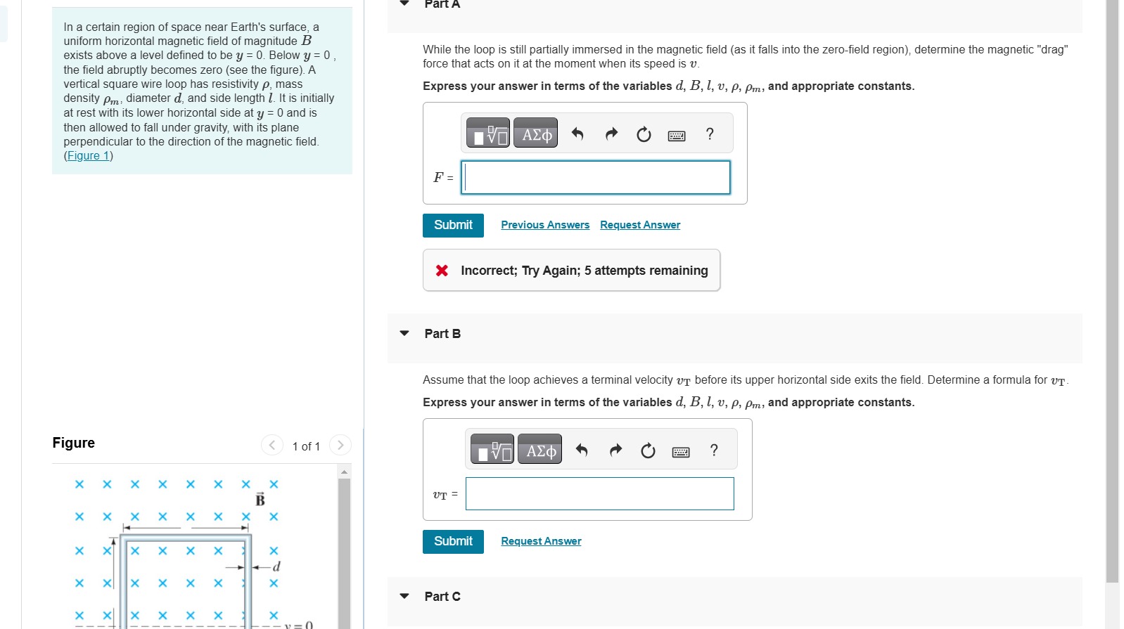 In a certain region of space near Earth's