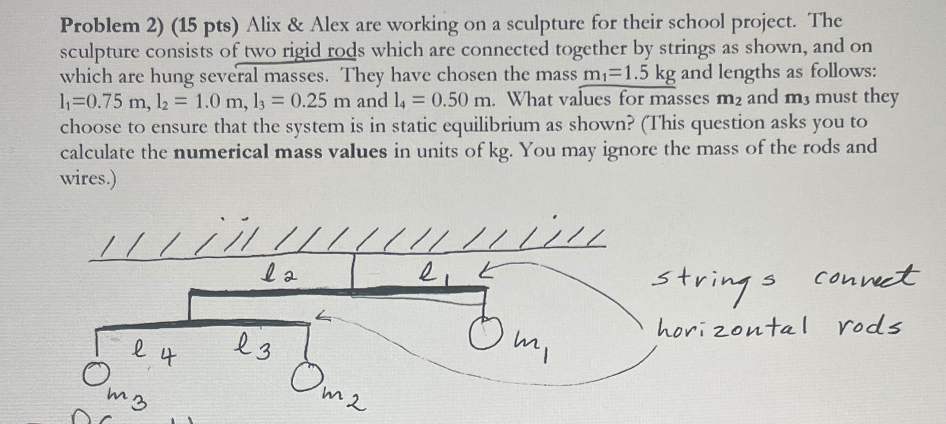 Problem 2 ) ( 1 5 pts ) Alix & Alex are working
