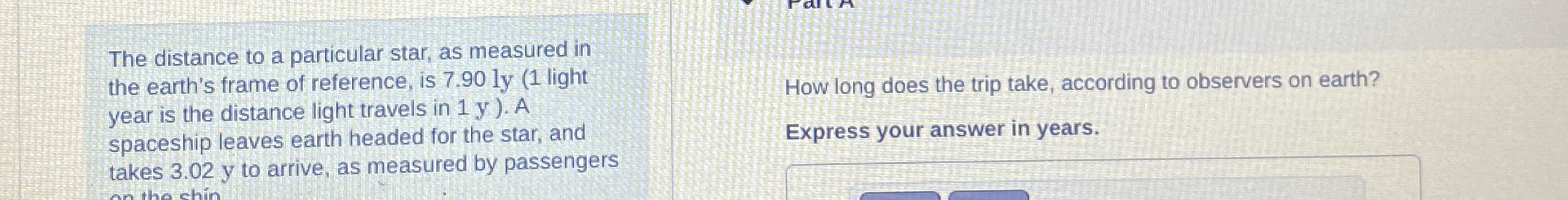 The distance to a particular star, as measured in