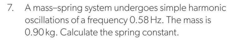 A mass - spring system undergoes simple harmonic