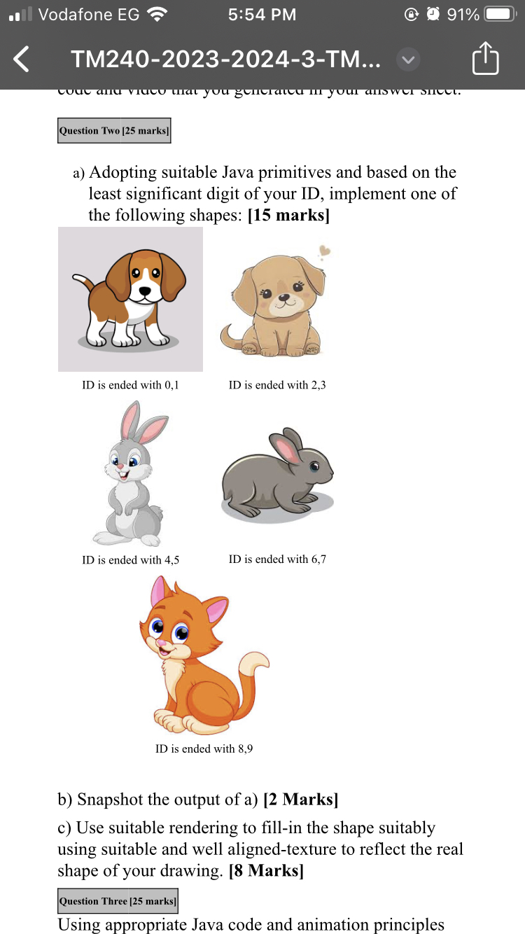 * Il Vodafone EG 5 : 5 4 PM ( d ) 9 1 % TM 2 4 0