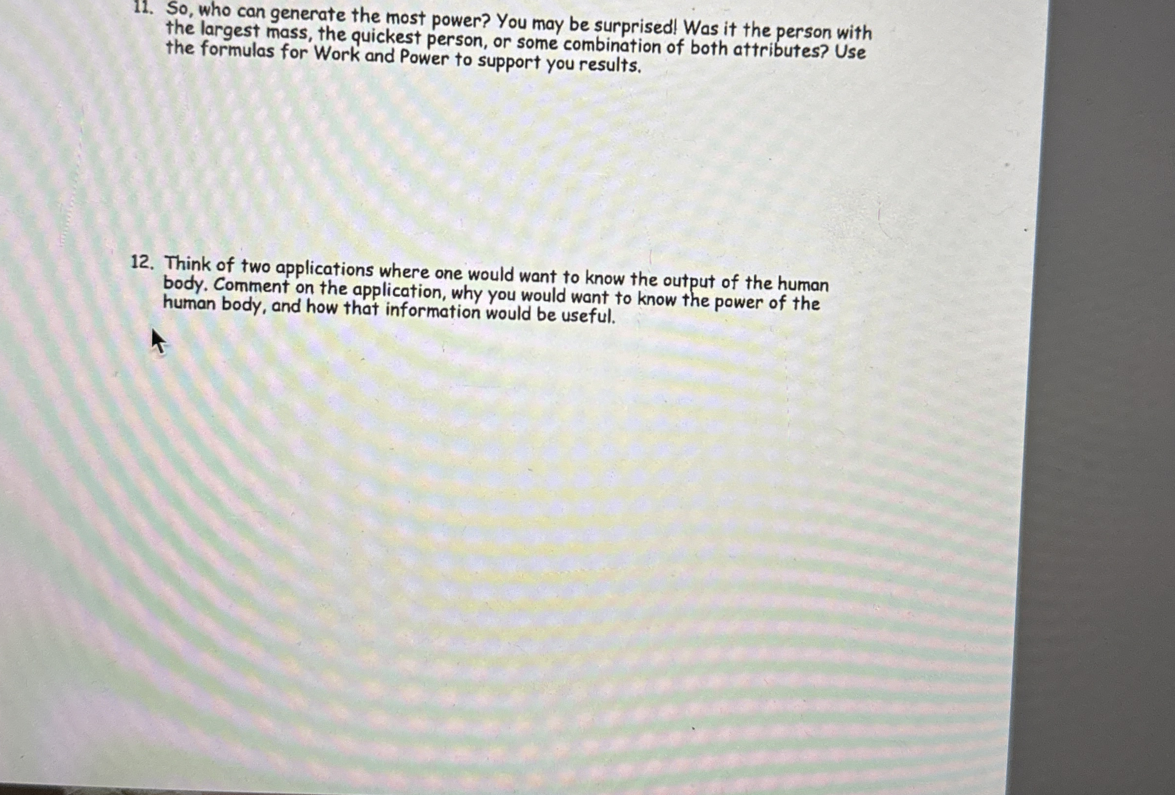 So , who can generate the most power? You may be