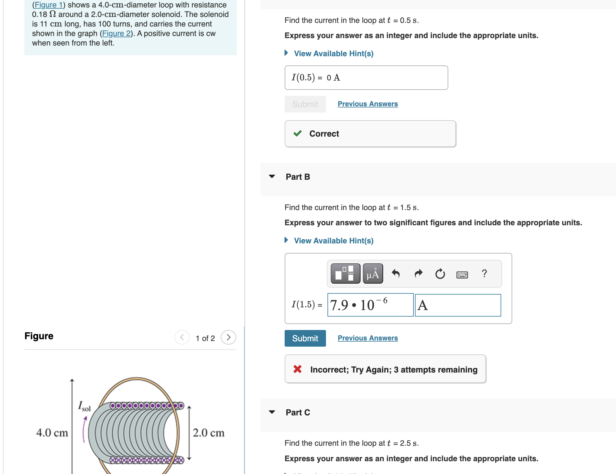( Figure 1 ) shows a 4 . 0 - cm - diameter loop