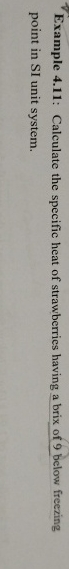 Example 4 . 1 1 : Calculate the specific heat of