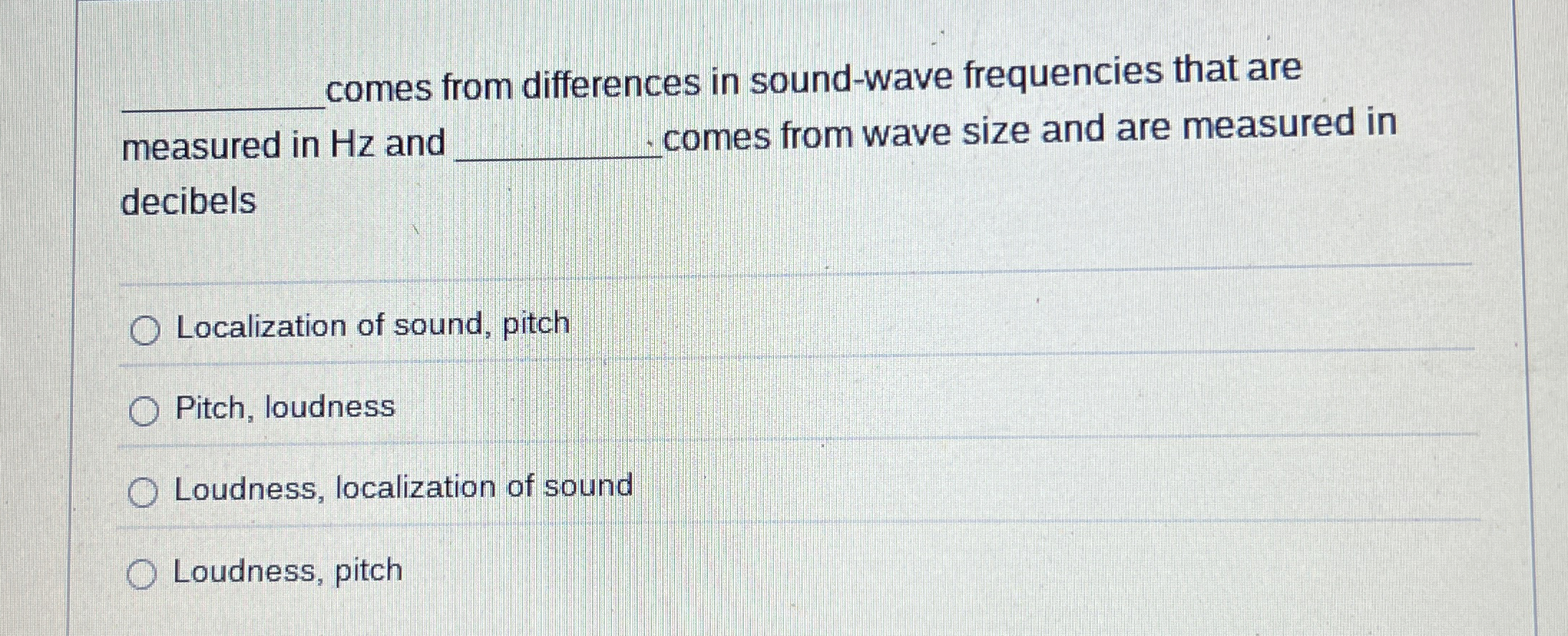 q , comes from differences in sound - wave
