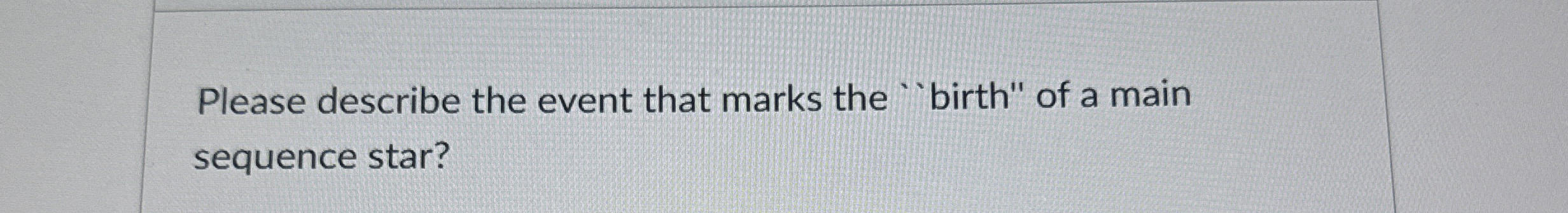 Please describe the event that marks the " `