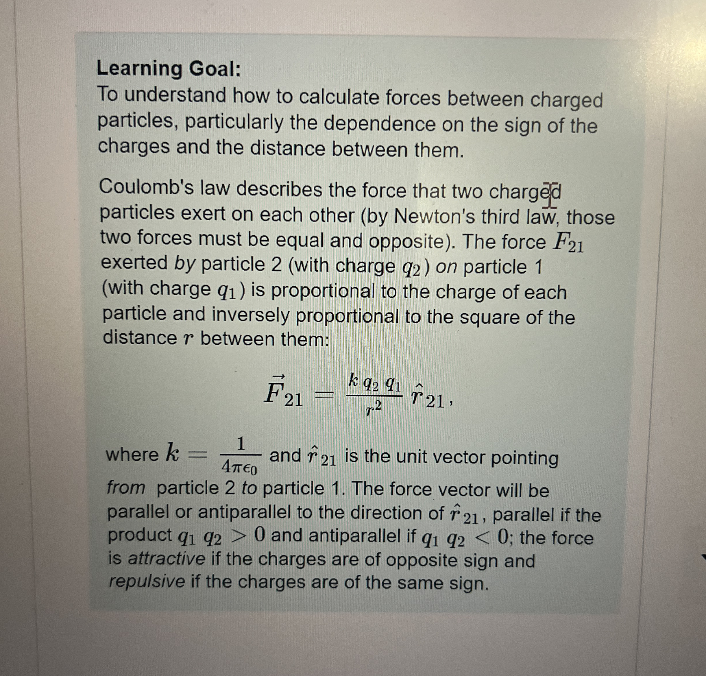 Learning Goal: To understand how to calculate