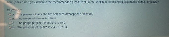 A tire is filled at a gas station to the