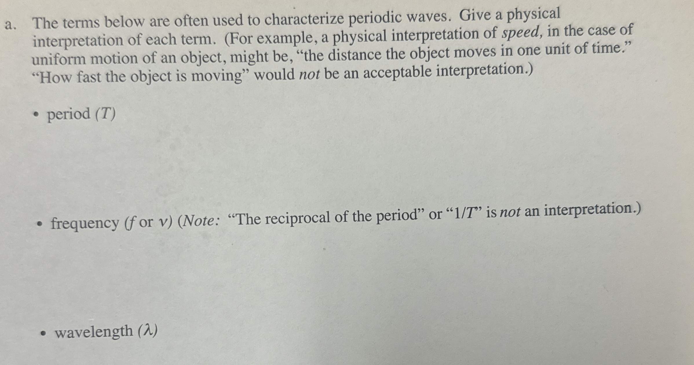 a . The terms below are often used to