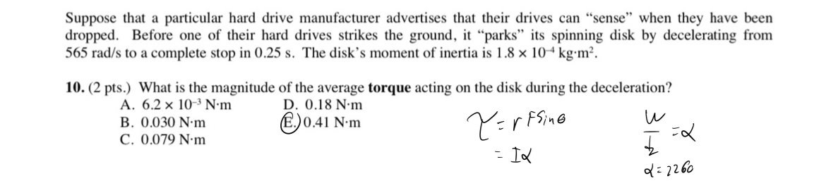 Suppose that a particular hard drive manufacturer