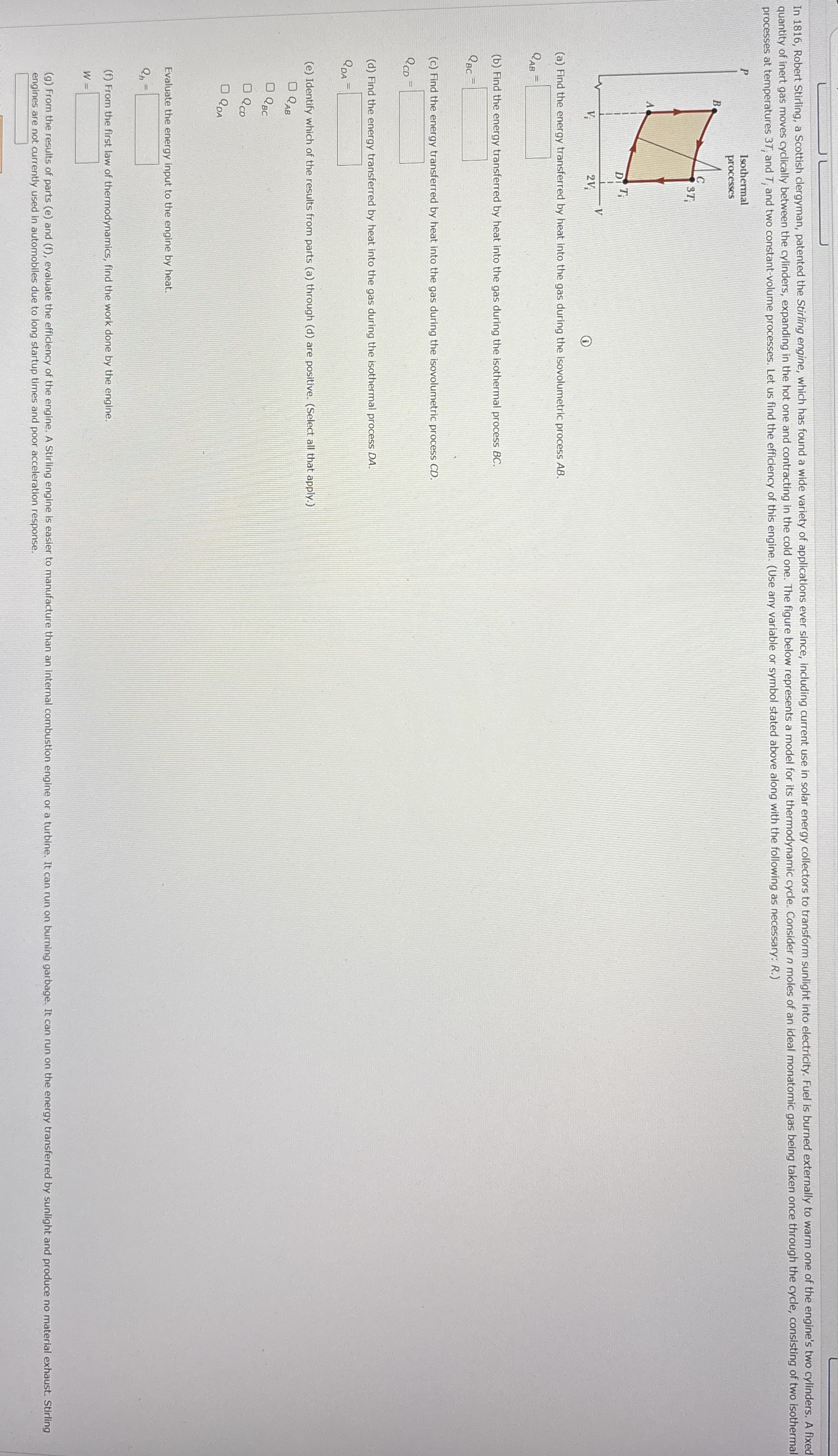 processes at temperatures 3 T i and T i and two