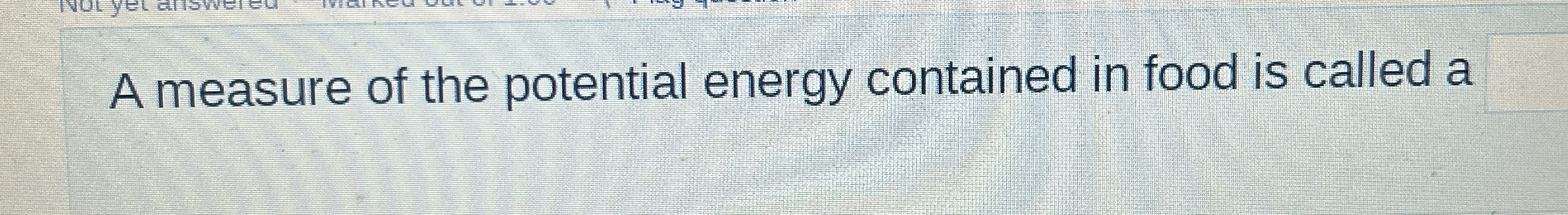 A measure of the potential energy contained in