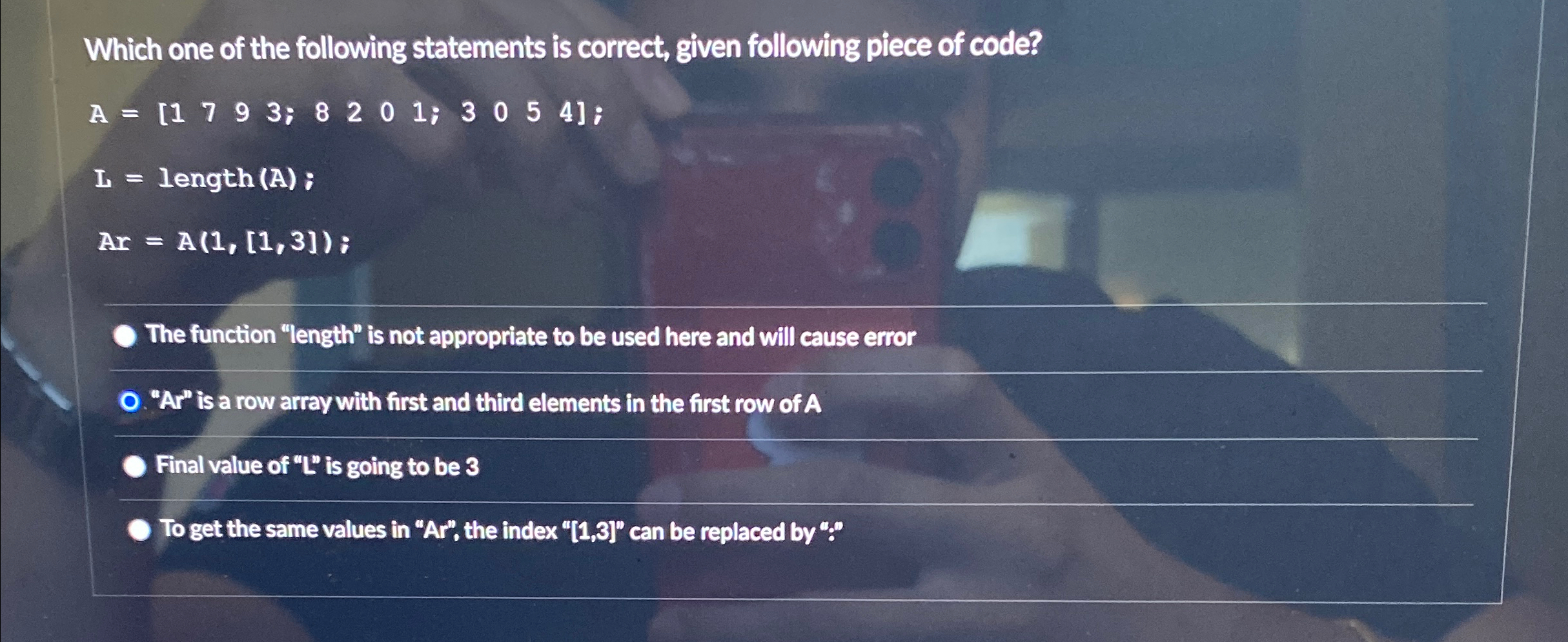 Which one of the following statements is correct,