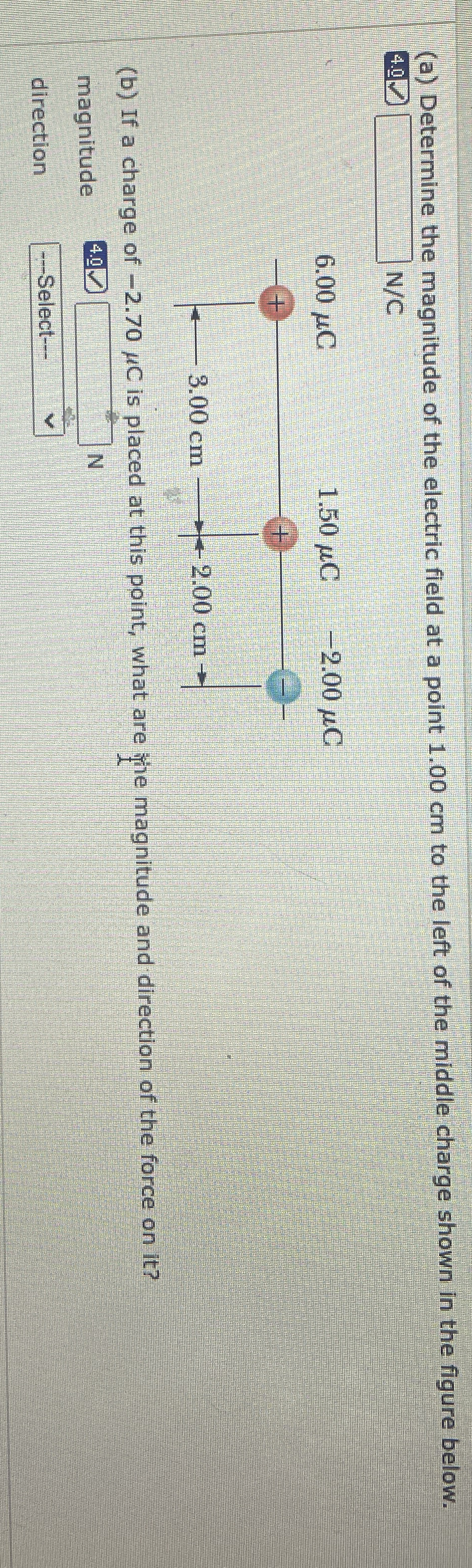 ( a ) Determine the magnitude of the electric