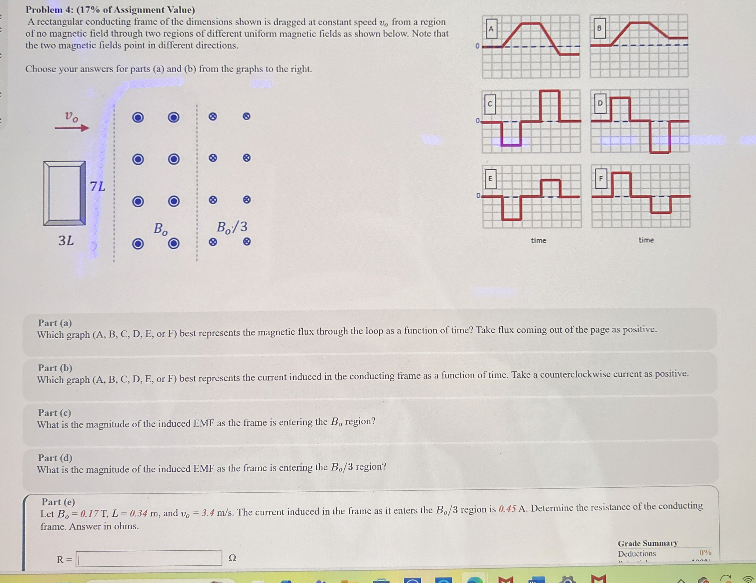 Problem 4 : ( 1 7 % of Assignment Value ) A