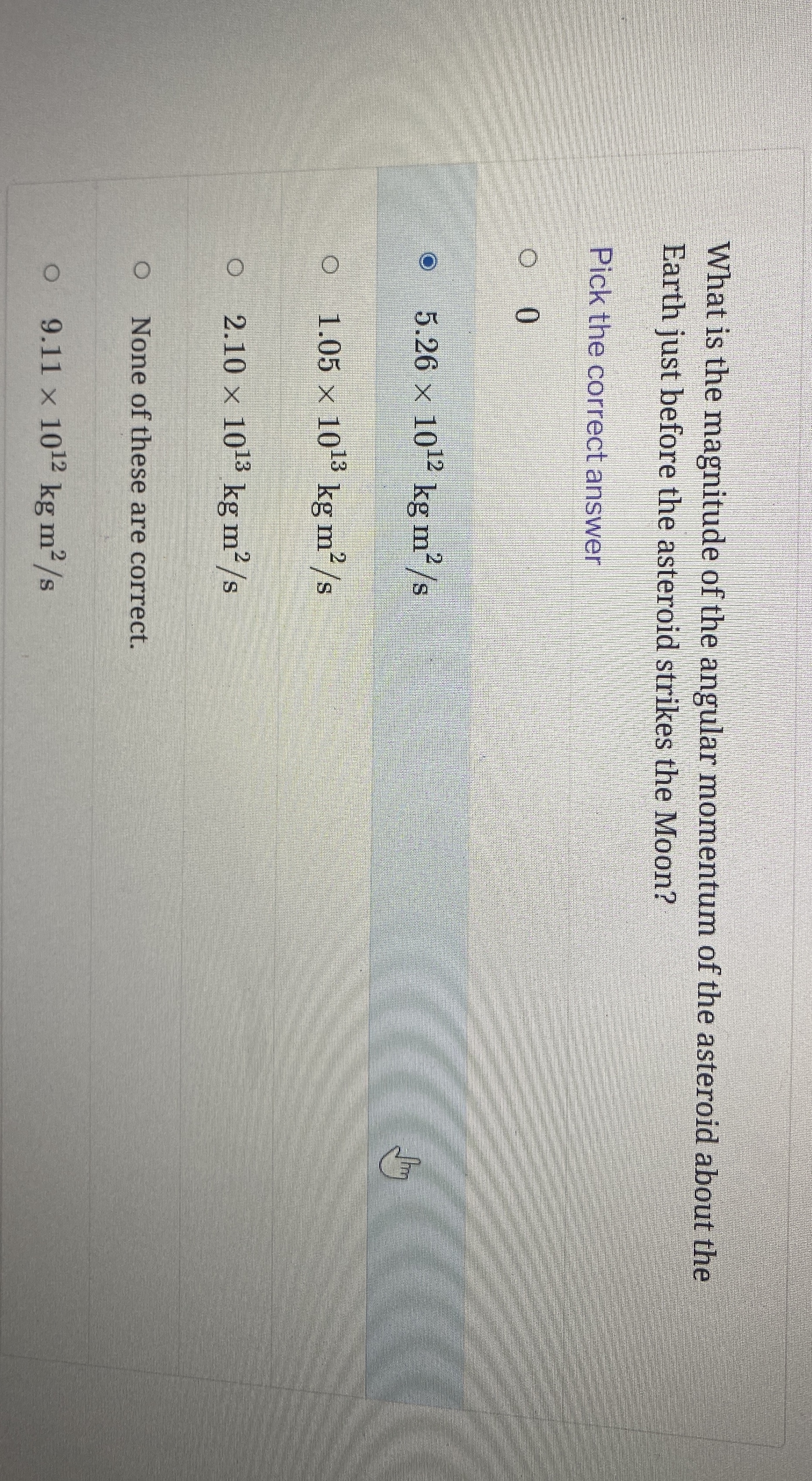 What is the magnitude of the angular momentum of