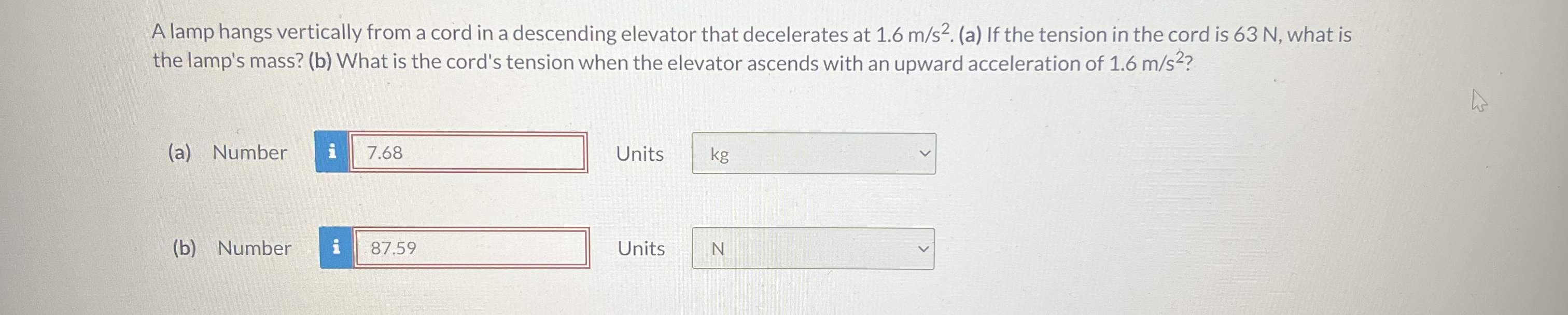 A lamp hangs vertically from a cord in a