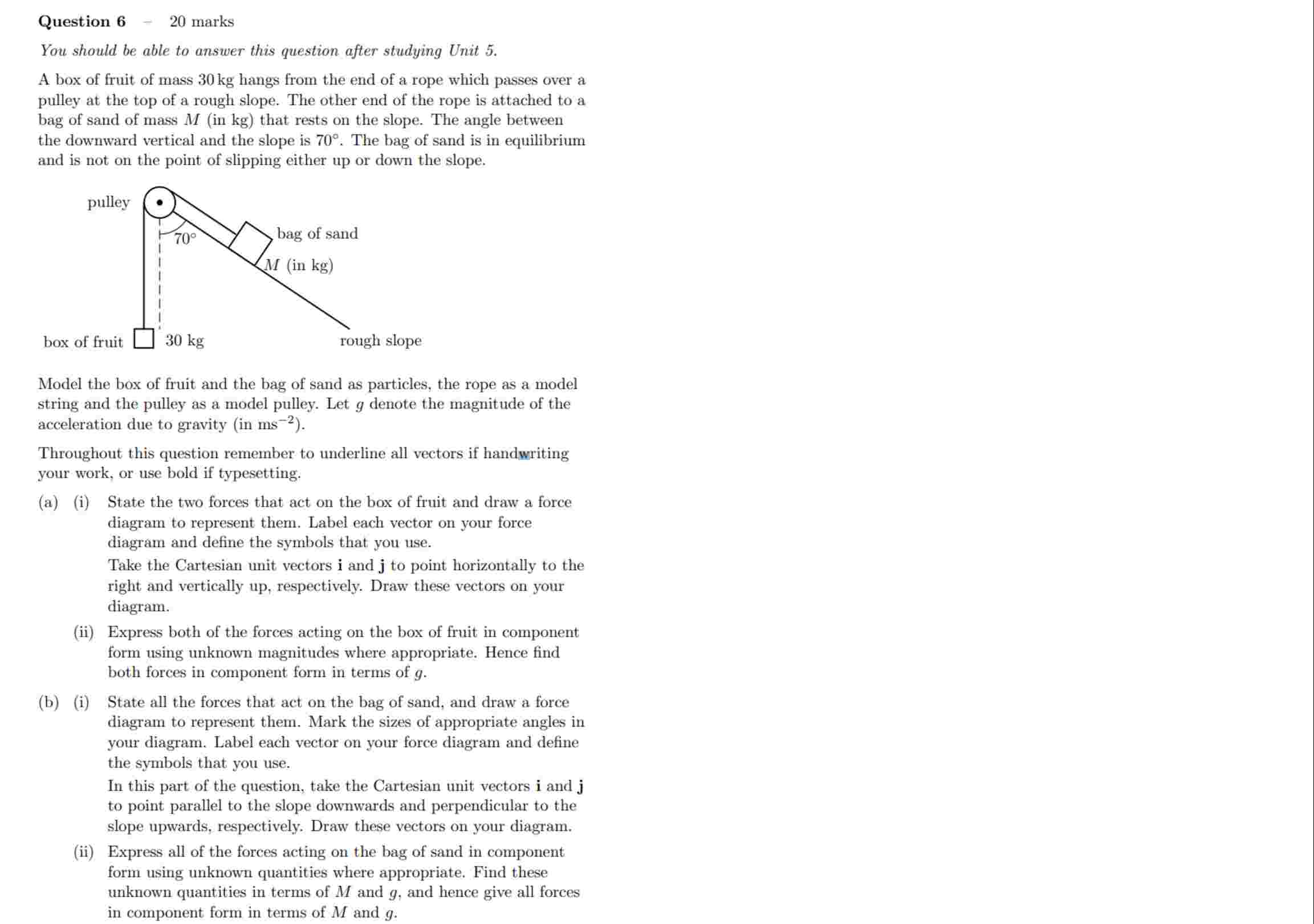 Question 6 - 2 0 marks You should be able to