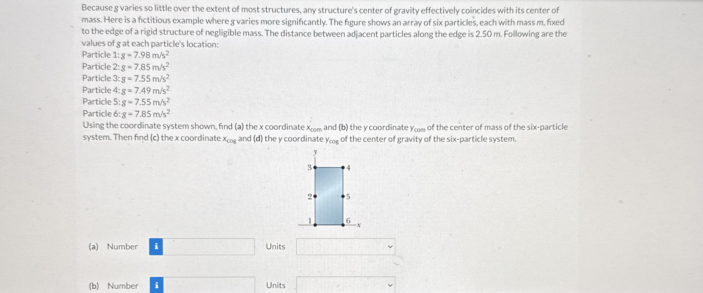 Because g varies so little over the extent of