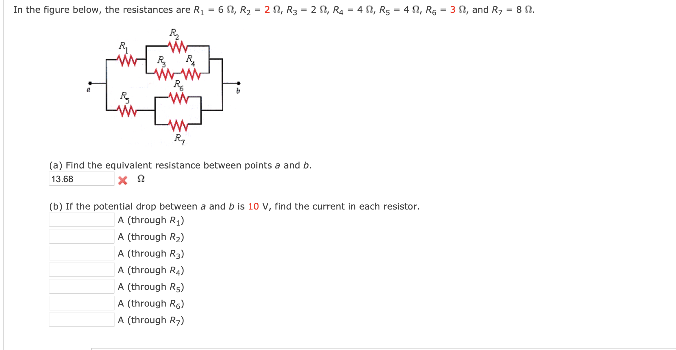 In the figure below, the resistances are R 1 = 6