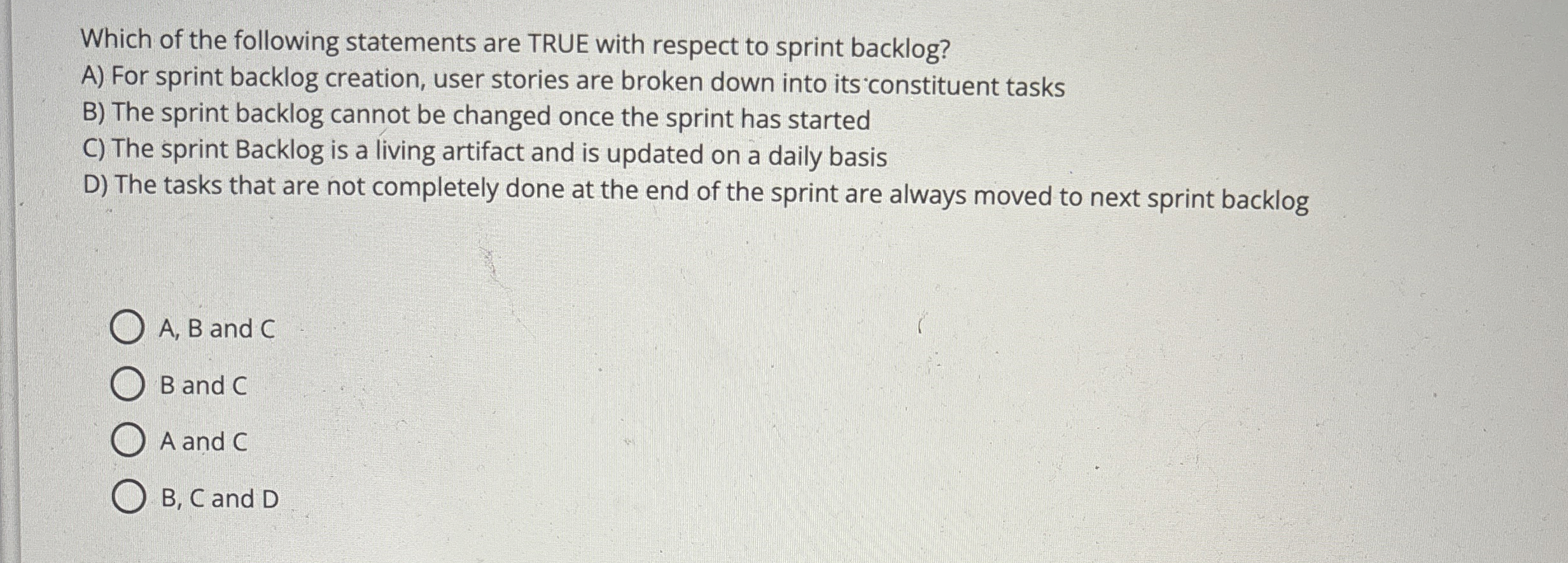 Which of the following statements are TRUE with