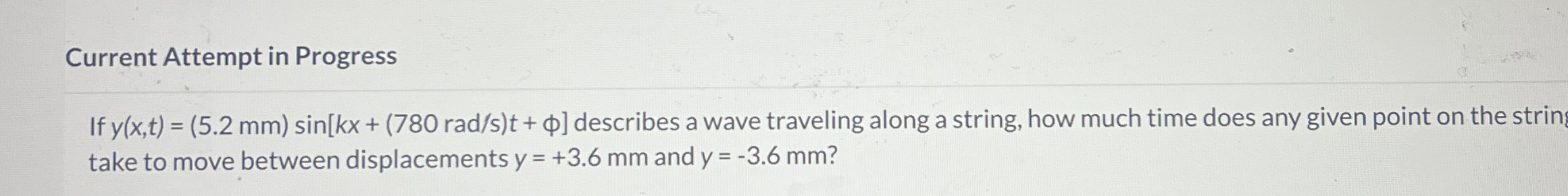 Current Attempt in Progress If y ( x , t ) = ( 5