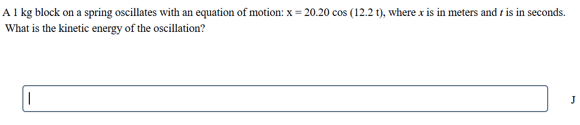 what is the kinetic energy of the oscillation? A