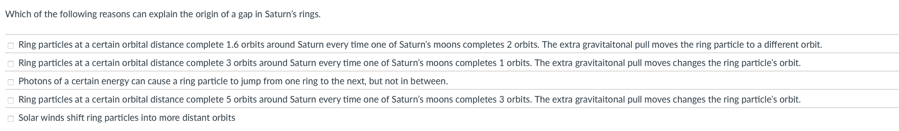 Which of the following reasons can explain the