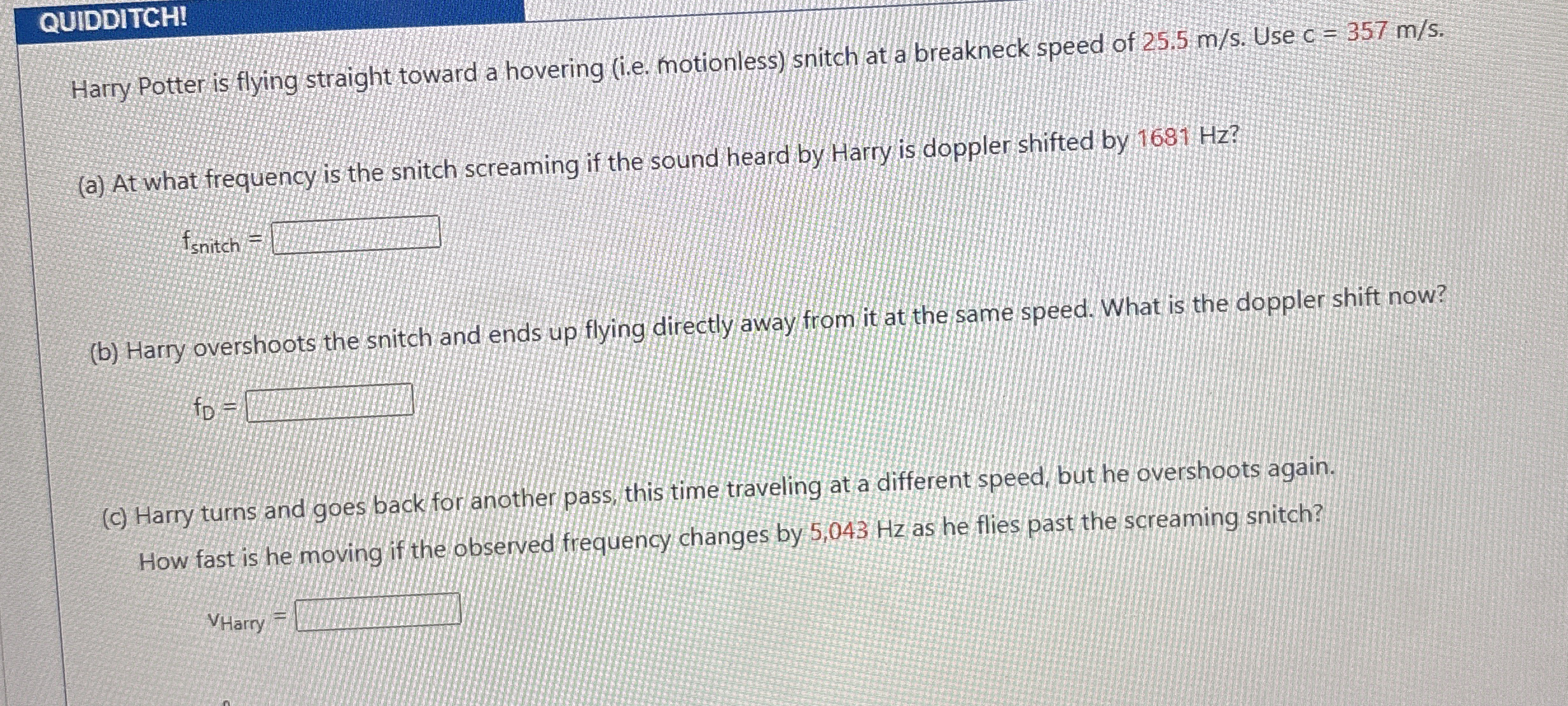 QUIDDITCH! Harry Potter is flying straight toward