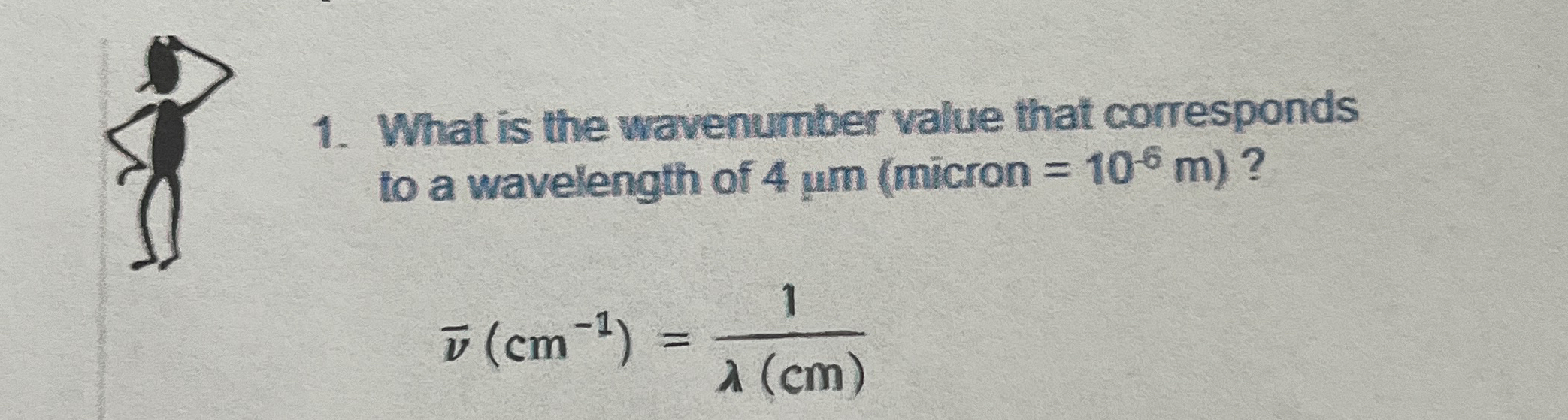 What is the wavenumber value that corresponds to