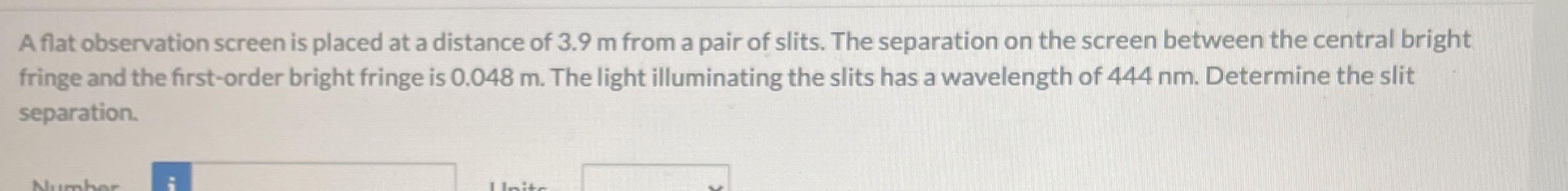 A flat observation screen is placed at a distance